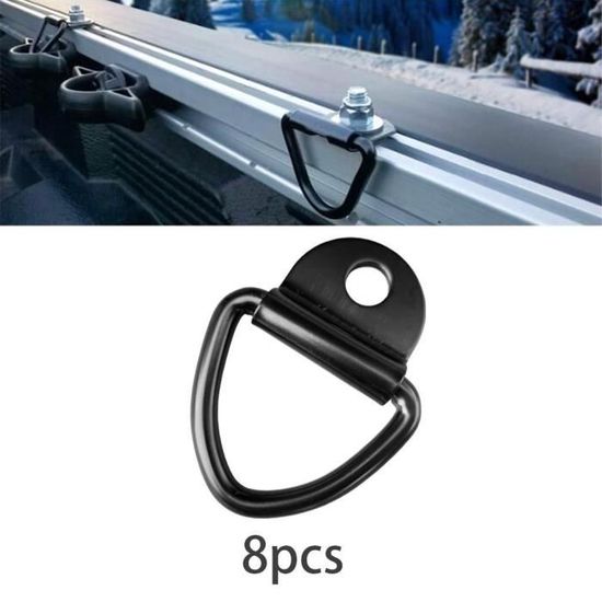 Anneau D En Acier Galvanisé Pour Attache Cargaison - Fixation Sans Vis Pour Camion, Remorque, SUV, Bateau | 10 Mm - 6