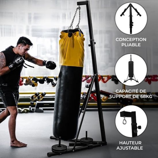 Sac De Frappe Speedball à Ventouse Réglable – Équipement Boxe / MMA / Kickboxing – Idéal Bureau Ou Maison
