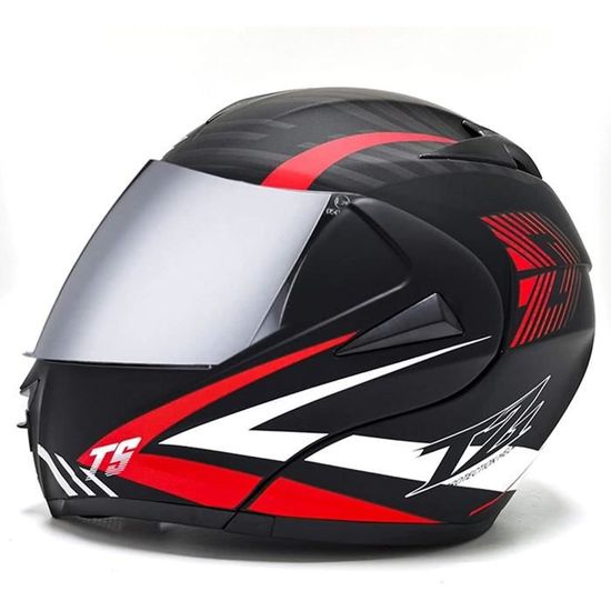 Casque Moto Modulable ECE Homologué - Casque Intégral Flip-Up Homme Femme B M