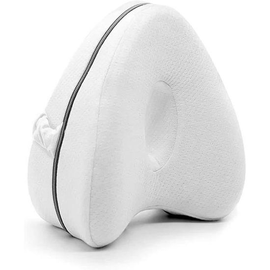 WDEC Coussins Relève-Jambes Mousse à Mémoire De Forme - Oreiller Pour Jambes Et Genoux Pour Dormeurs Latéraux, Soulagement Hanches Dos Et Douleurs