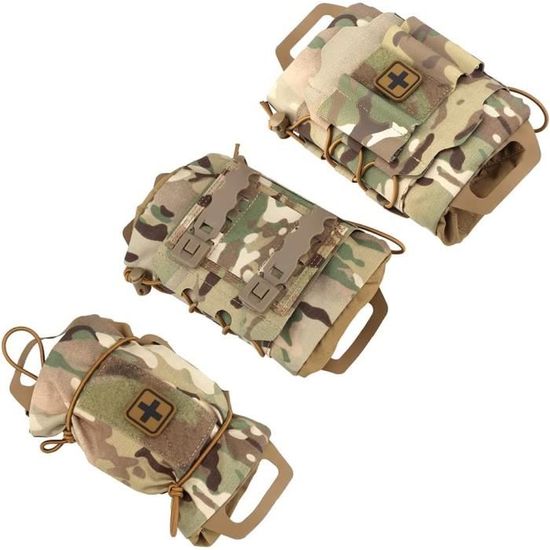 Kit Médical Tactique Trousse Premiers Secours - Système Molle 2 Pièces Pour Urgence Et Survie