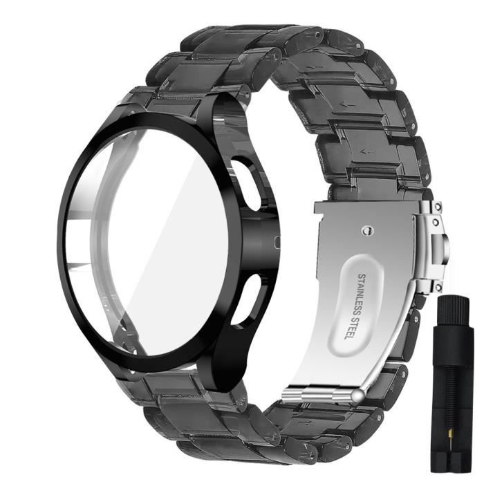 galaxy watch 4 40mm - outil blcak noir - Bracelet + Coque En Résine Transparente Pour Samsung, 2 Pièces,Brace