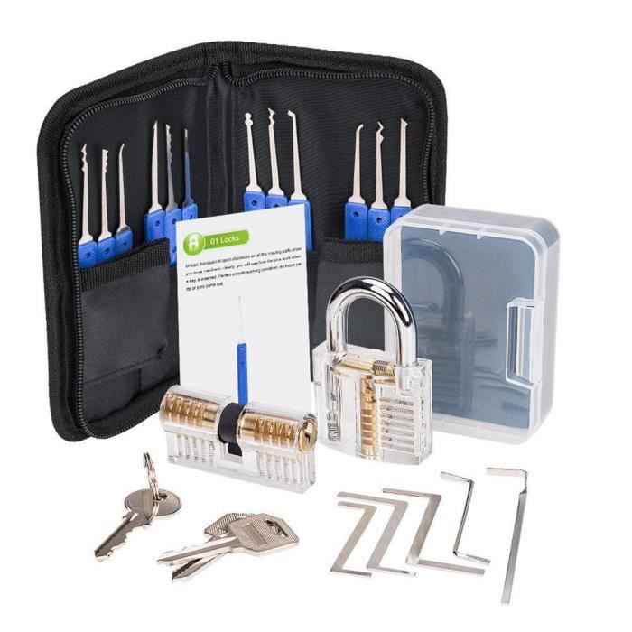 12 Médiators et 5 Clés Torque Serrure Pick Set Transparent Serrurier Pratique Cadenas Outils ménagers PIECE DETACHEE OUTIL A MAIN