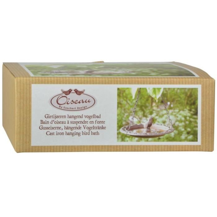 Abreuvoirs a oiseaux Esschert Design Baignoire suspendue pour oiseaux BR27