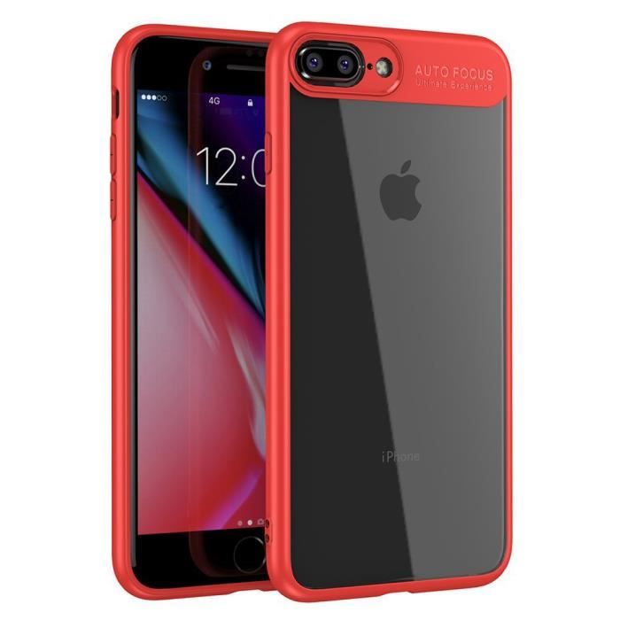 Coque iPhone 8 Plus TPU Bumper Rouge Protection Anti Choc