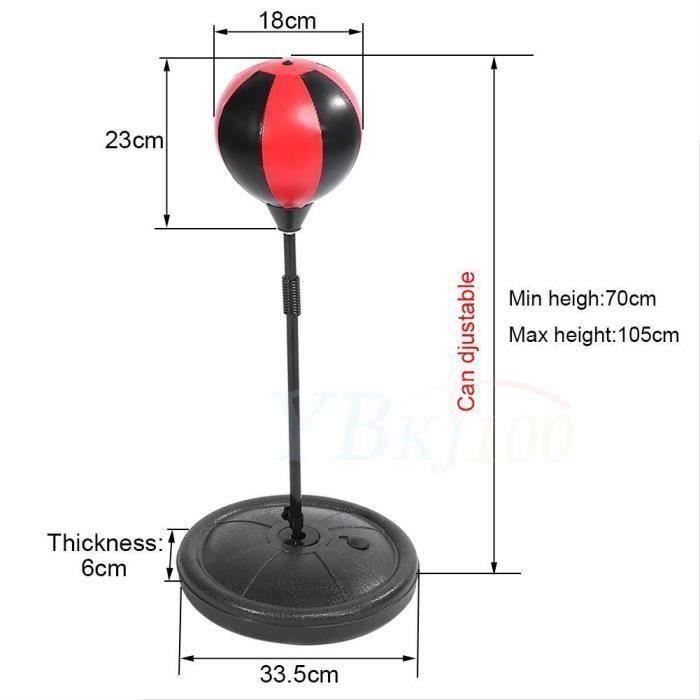 Poire de Frappe Enfant Réglable en Hauteur Punch Ball Avec Pompe À Air Gants Pr Boxe Adolescence J03C3