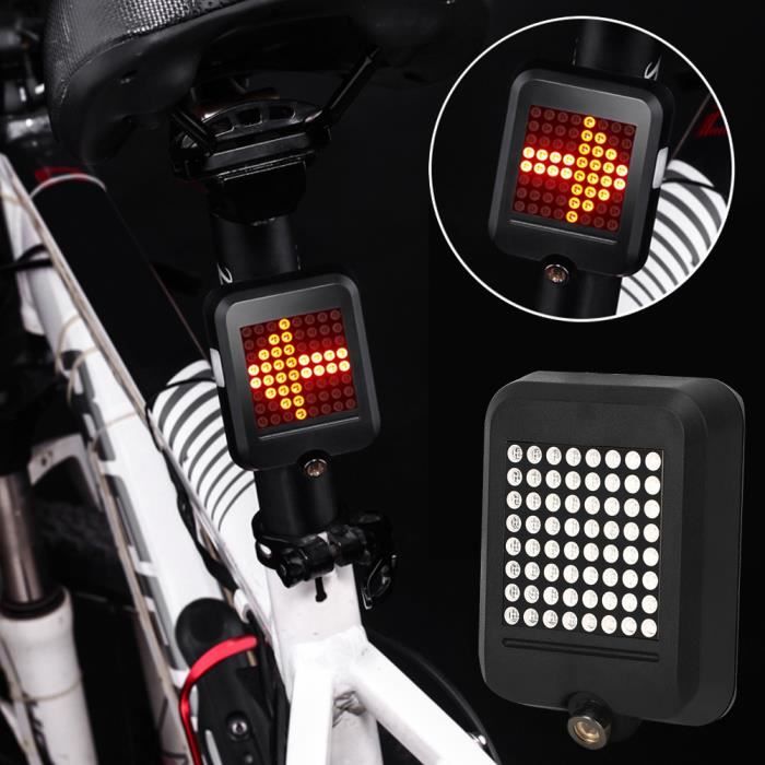 HURRISE feu d'avertissement arrière de vélo Intelligent USB charge vélo avertissement feu arrière vélo clignotant lampe