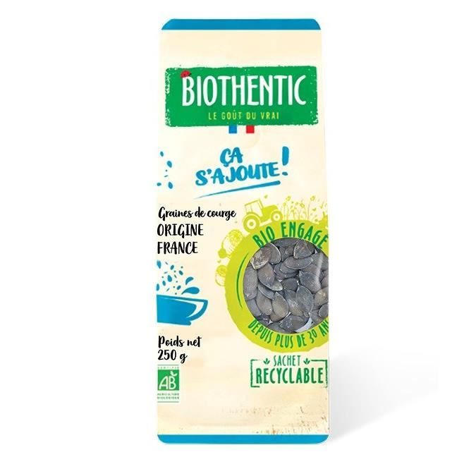 BIOTHENTIC Graines de courge - 250 g