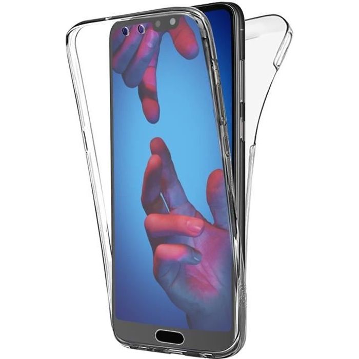 Coque Gel Huawei P20 , Buyus Coque 360 Degres Protection INTEGRAL Anti Choc + VERRE TREMPE , Etui Ultra Mince Transparent INVISIBLE