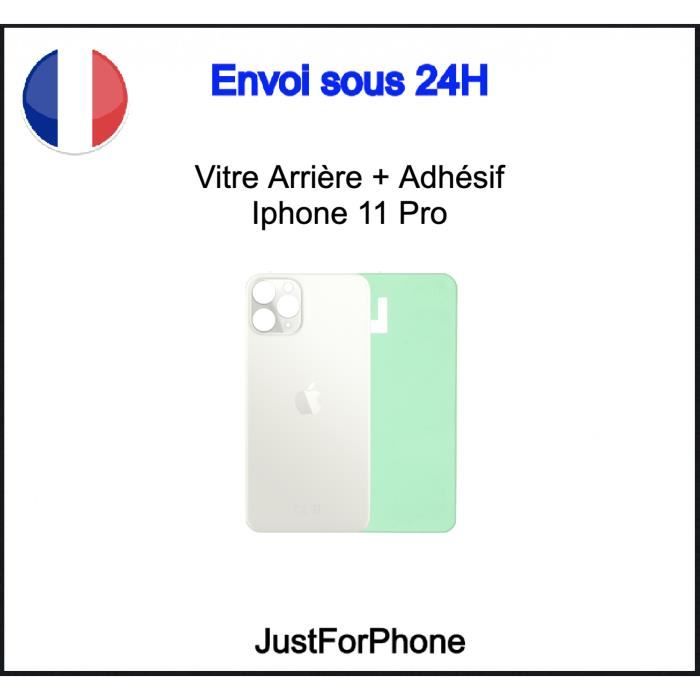 Vitre Arrière Iphone 11 Pro Blanc Adhésif