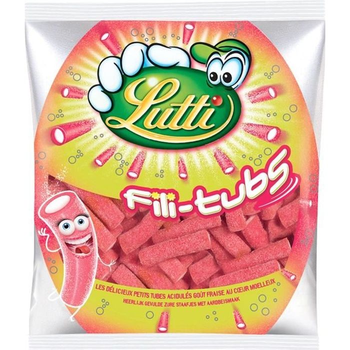 LUTTI Bonbons Fili-tubs Fraise - 200 g