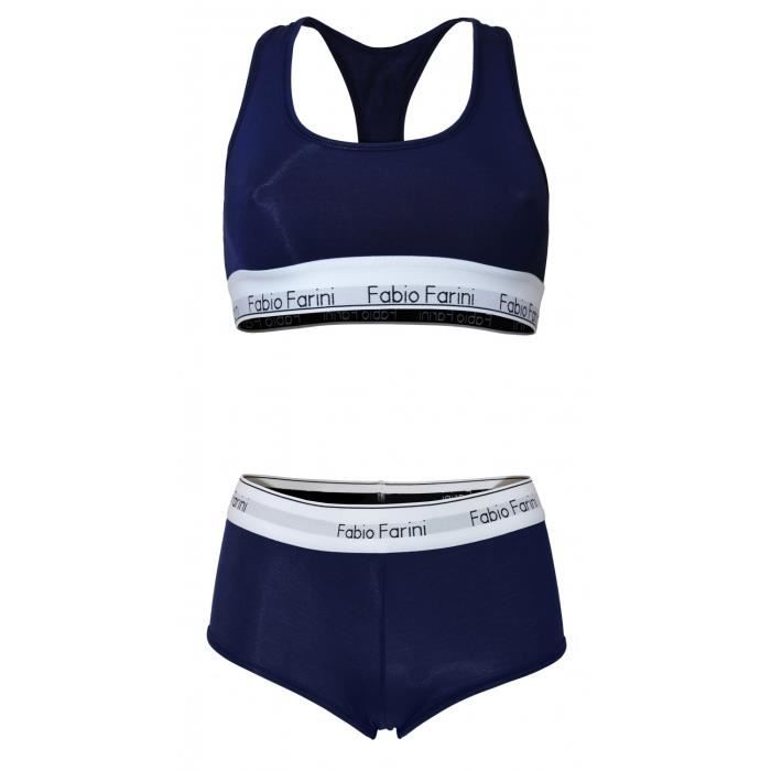 Fabio Farini set soutien-gorge de sport bralette racerback et culotte