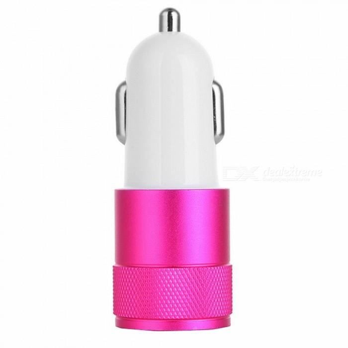 Double Adaptateur Prise Allume Cigare USB pour MOTOROLA Moto G8 Plus Smartphone 2 Ports Voiture Chargeur Universel Couleurs (ROSE)