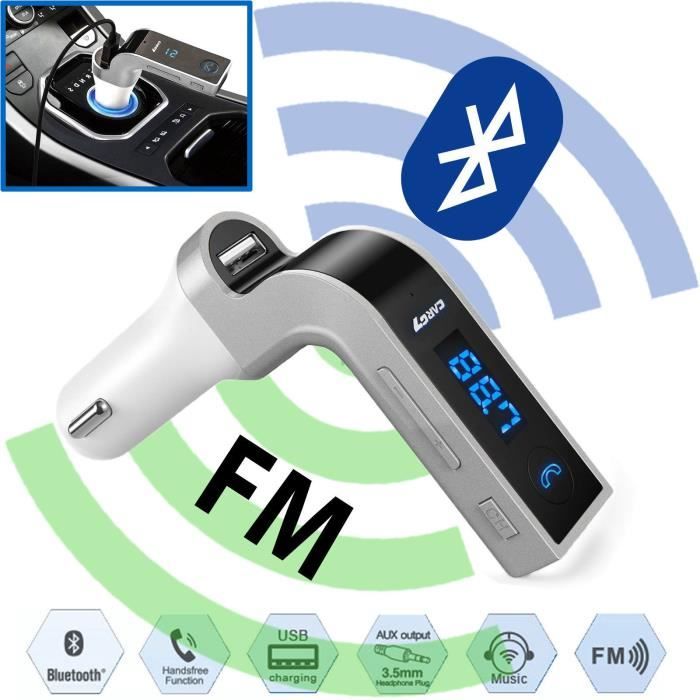 Voiture Bluetooth Transmetteur FM MP3 Lecteur Sans Fil pour Téléphone iPhone Samsung LG Portable