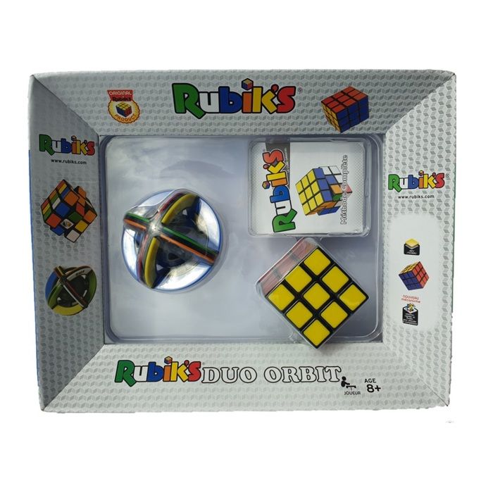 Coffret casse tete Duo original Rubik s 3x3 advanced rotation Orbit ball Methode Jouet Cube Puzzle Magic Jeu societe