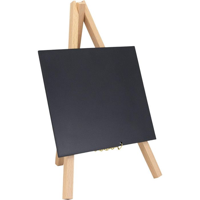 Securit Ardoise de table MINI avec trépied, hêtre 0,000000 Noir