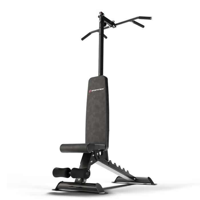 Sportstech BRT600 | Banc de musculation Sportstech | Multistation pliable avec bench, pullup, dip