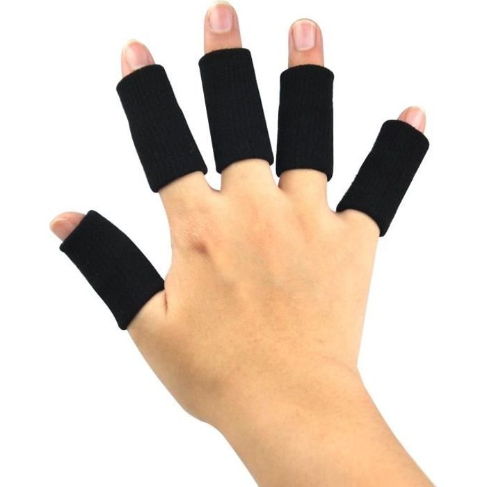TRIXES 10 protège-doigt élastiques, protection de doigts avec arthrose aide au sport