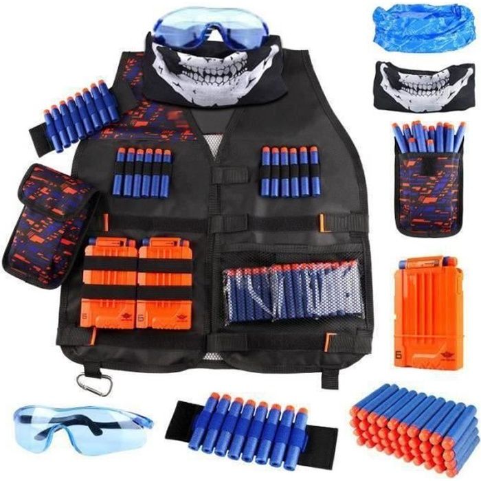 GW27605-e Takin Gilet pour Nerf Pistolet N-Strike Elite S?�rie,Gilet Tactique Enfant Trousse 