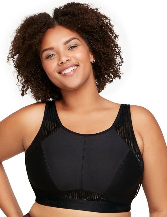 Brassiere de sport - soutien-gorge de sport Glamorise - 1068BLK42DD - Sports Bra Femme