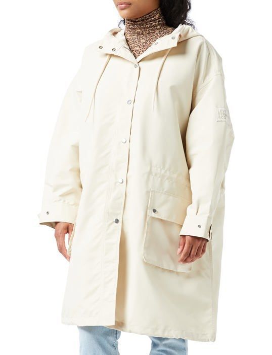 Impermeable trench cape de pluie coupe vent anorak Levi s A3248 0001 Mid Length Sloan Rain Veste Femme Blanc Gris Cdiscount Pret a Porter