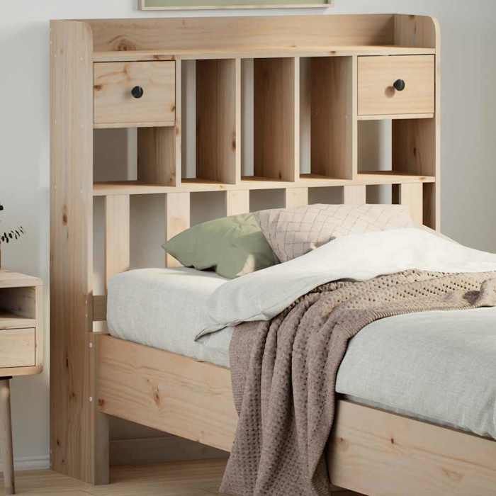 vidaXL Tête de lit avec rangement 75 cm bois massif de pin 855526