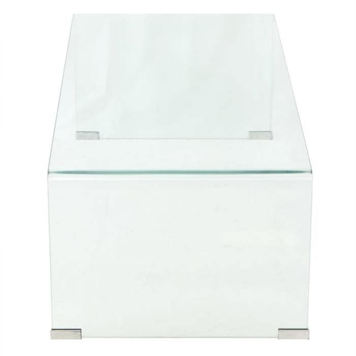 Table basse Table de salon VIDAXL 98x45x30 cm Verre trempé Transparent T578