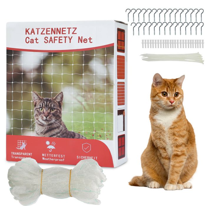 Meilleurs prix pour Ikodm Filet de Protection pour Chat Nylon pour balcons Résistance aux UV Aucun perçage n'est nécessaire 3x8m GRILLE DE PROTECTION