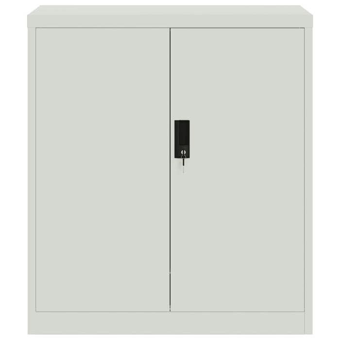 Gris Classeur de bureau - JILLS - Armoire rangement - gris clair 79x40x90 cm acier LV1273