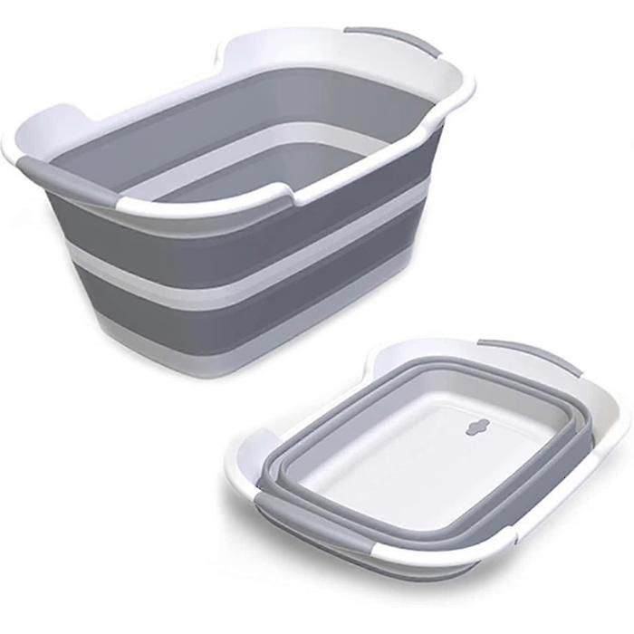 Baignoire pliable multifonctionnelle pour animaux de compagnie avec trou de vidange portable