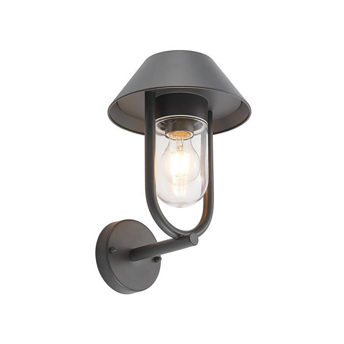 Applique extérieure - Lucande - lampe murale extérieure - Acier inoxydable - gris foncé