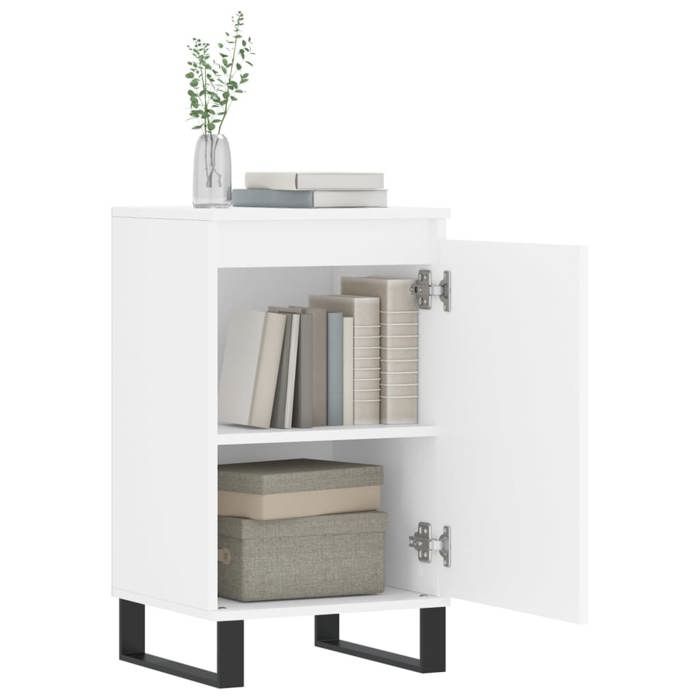 Noir Commode Salon CHIC Buffets 2 pcs Enfilade rangement blanc 40x35x70 cm bois d’ingénierie N9804