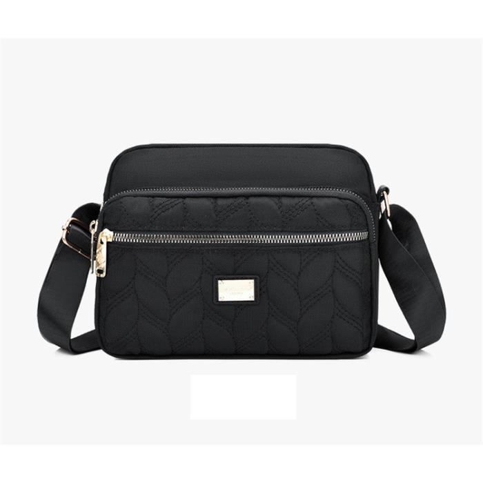 Sacoche Bandouli?�re Femme Bretelle R?�glable Couleur Unie 22 X 17 X 9 Cm-Noir Noir - Cdiscount 