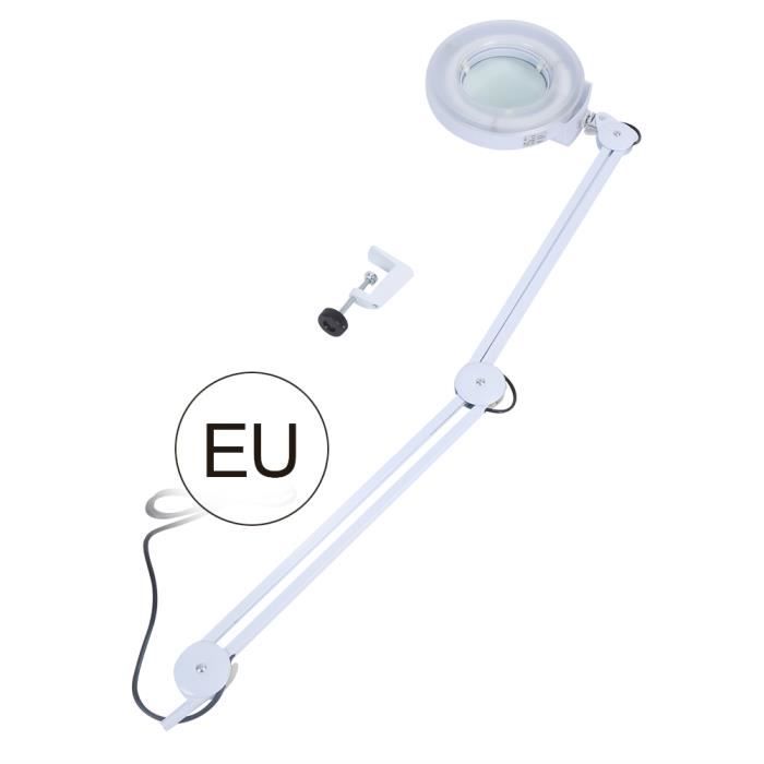 Lampe Loupe Avec Pied Et Éclairage LED - Parfaite Pour Cosmétique, Pédicure Et Travail De Précision