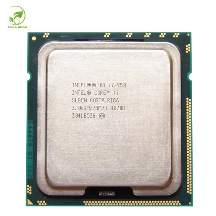 Vente Processeur PC Intel Core i7 950 Processeur Quad-Core LGA 1366 3.06 GHz 4.8GT/s SLBEN CPU pas cher