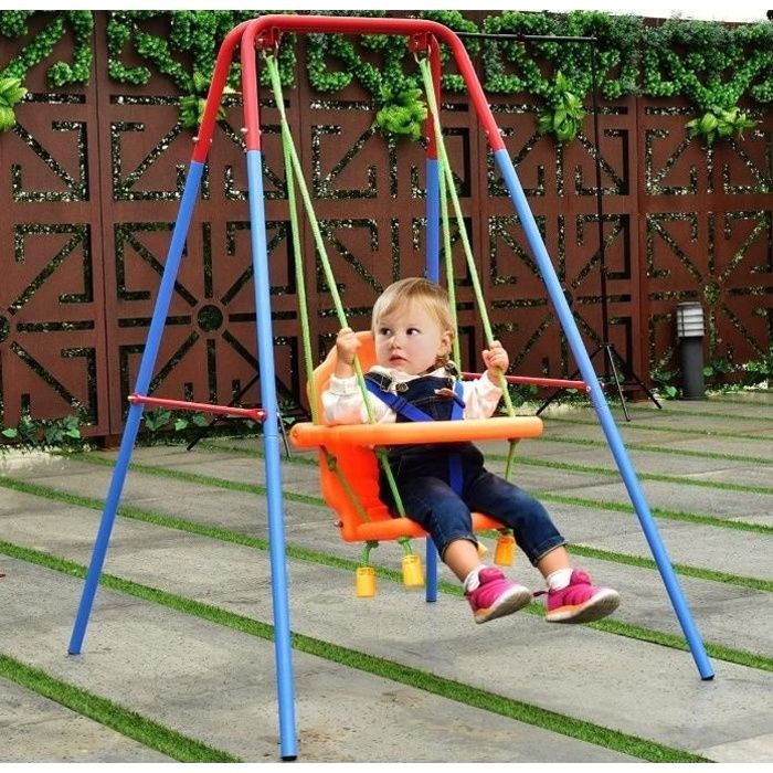 Balançoire Bébé, Jeu de Plein Air avec Accoudoir, Portique Siège de  Balançoire en plastique,pour Enfants 1-3 Ans,107*96*131cm®HOMBUY -  Cdiscount Jeux - Jouets