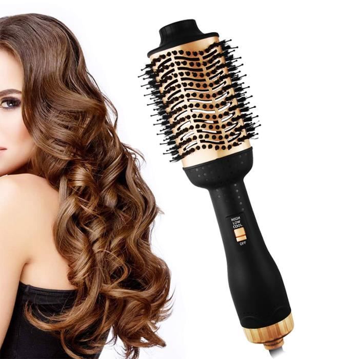 Mignon Coiffure Pour Cheveux Courts A Friser Brosse Rotative Seche Cheveux Lisseur Peigne Seche Cheveux Or Avec Noir Cdiscount Electromenager