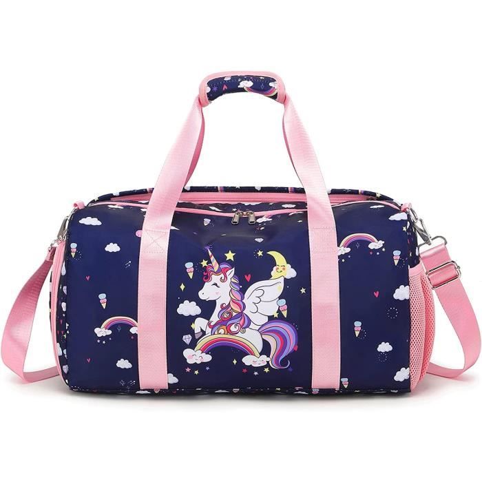 Sac de sport enfant personnalisable modèle Licorne - Lachouettemauve