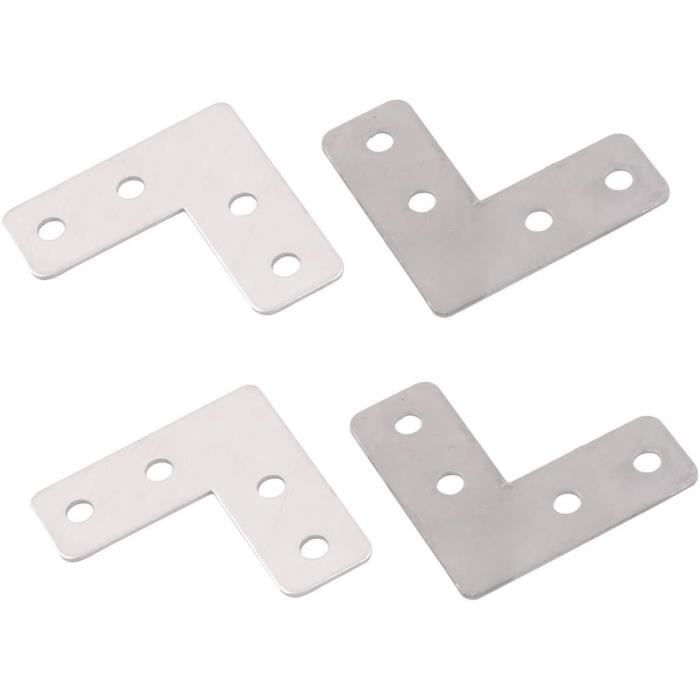 Plaques De Réparation Plates En équerre Uxcell - 200x20x3 Mm, 2 Pièces, Argent, Neuves