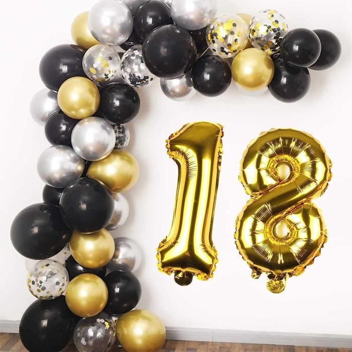 148 pièces décorations de fête du nouvel an or noir confettis ballon bonne  année ballons nouvel an réveil photo cadre photo accessoires photo -  AliExpress