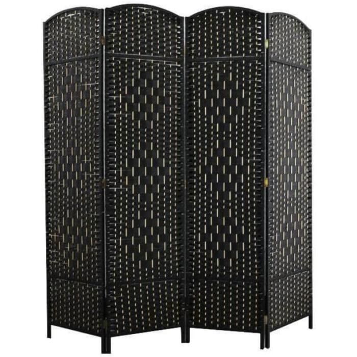 Paravent D Angle Sena Noir Mat