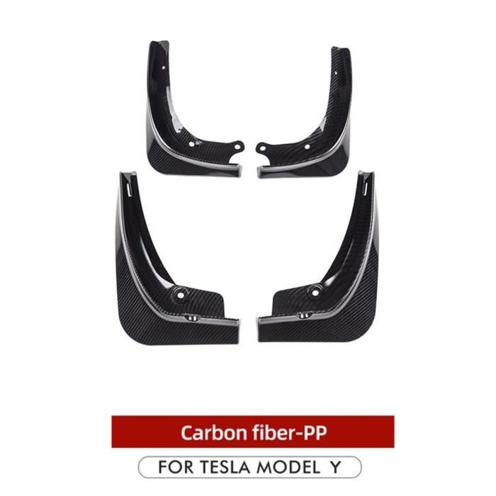 Pièces Auto,Garde-boue ABS pour Tesla Model Y, accessoires de voiture,  garde-boue anti-éclaboussures pour roues - Type carbon ABS - Cdiscount Auto