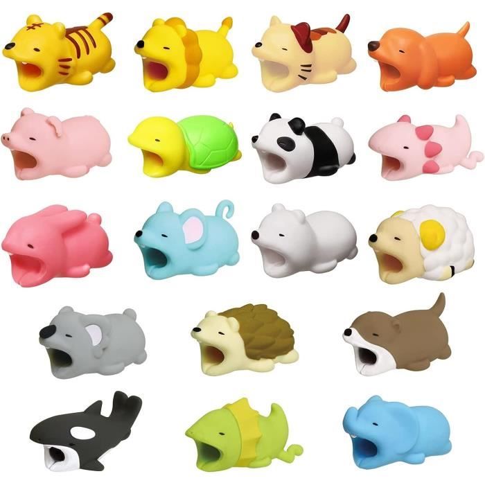 Protecteurs De Câbles En Silicone Animaux – Lot De 10 – Anti-casse, Anti-pliure – Compatible Chargeurs Téléphone