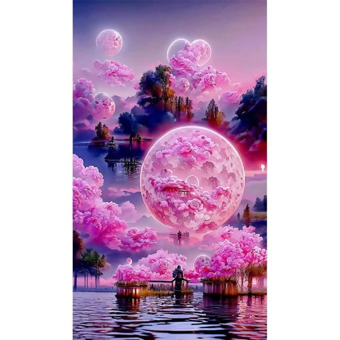 ZHXXFD – Kit Complet Diamond Painting Bateau 55x90 Cm – Broderie Diamant 5D Paysage Animal – Toile HD – Cadeau Enfant Adulte – Activité Relaxante