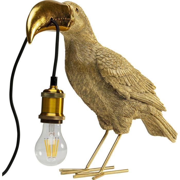 Lampe - Kare Design - Toucan doré - 42 cm - 1 ampoule E27 - Intérieur contemporain