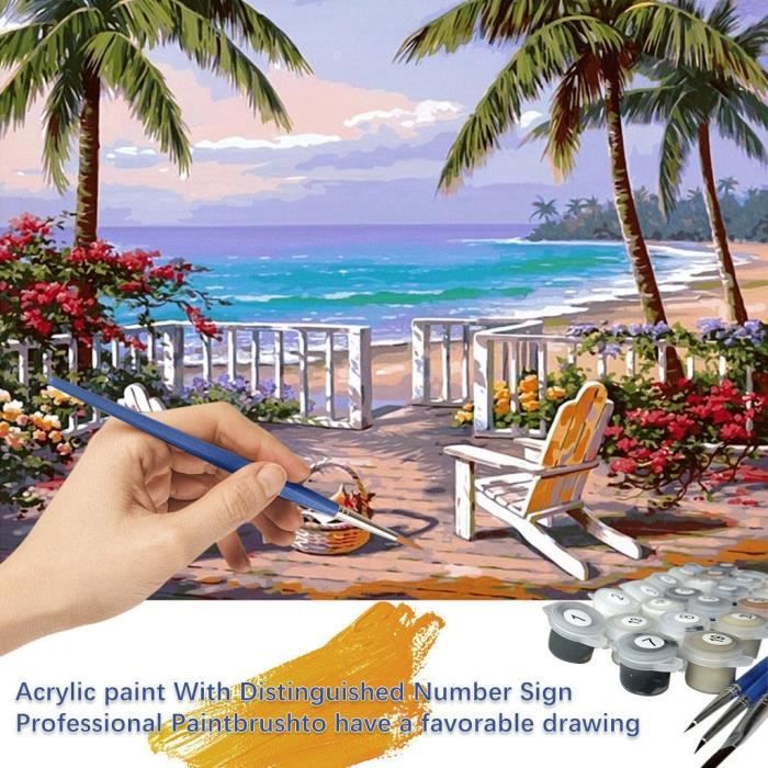 Shukqueen Peinture au numéro, Kit de Peinture à l'huile DIY pour Adultes, Enfants, débutant, Licorne