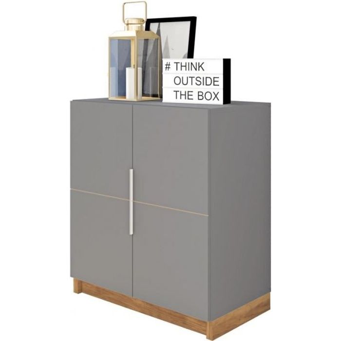 Armoire Basse 2 Portes Gris Mat Caemmum Chambres Adultes Chambre Achat Vente Armoire De Chambre Armoire Basse 2 Portes Gris Soldes Sur Cdiscount Des Le 20 Janvier Cdiscount