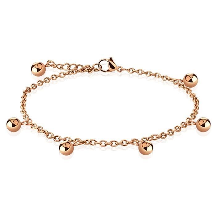 Bracelet cheville femme acier inoxydable clearance