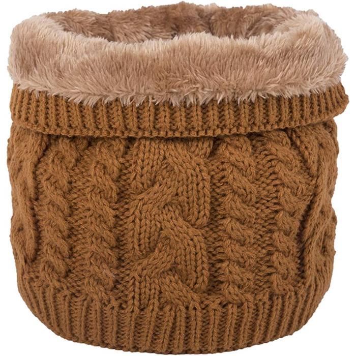 Écharpe Ronde StyleBREAKER Avec Doublure Polaire - Snood Chaud Hiver Homme/Femme | Motif Tresse Tendance