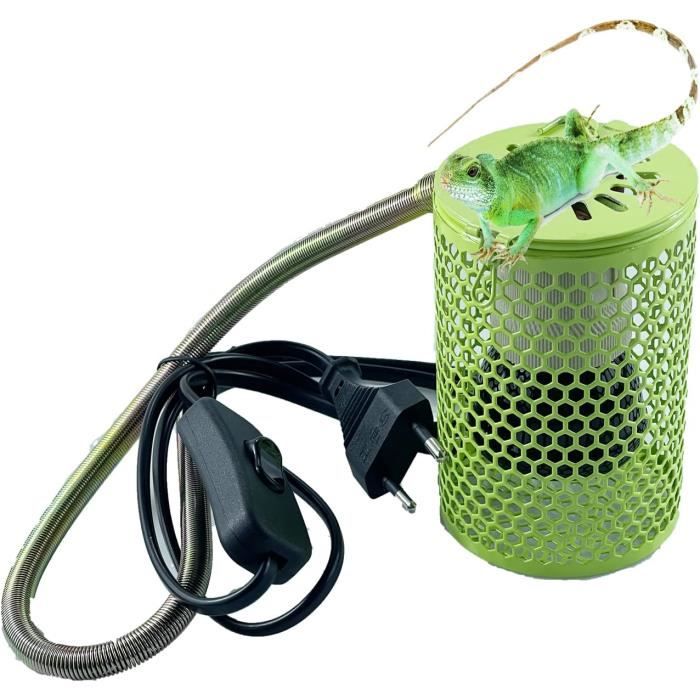Lampe Chauffante Pour Terrarium Reptile Cage Câble Revêtement Métal 100 W Émetteur Céramique